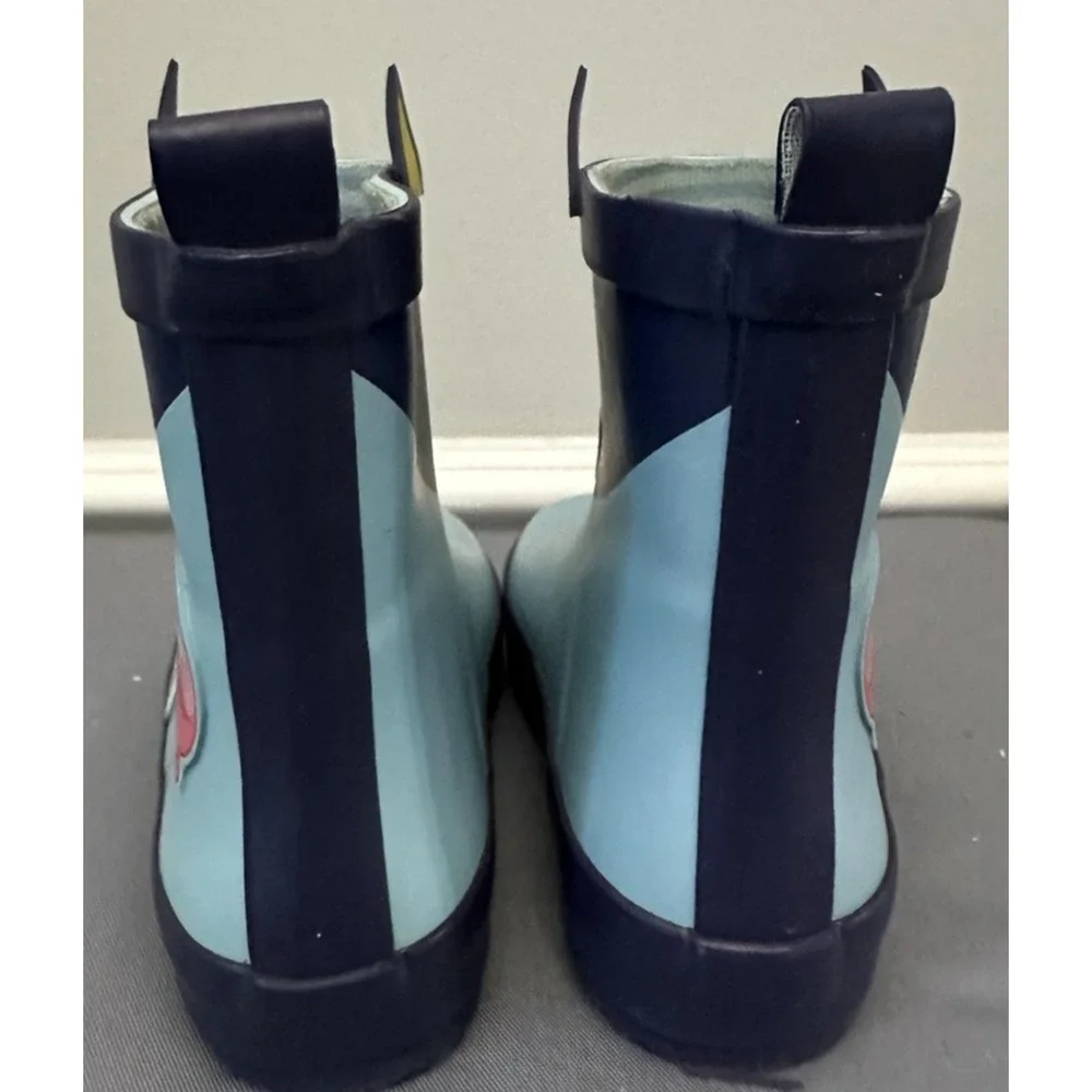 Bluey Rain Boots Kids Size 11 Blue Bluey Character Face Waterproof Pull On